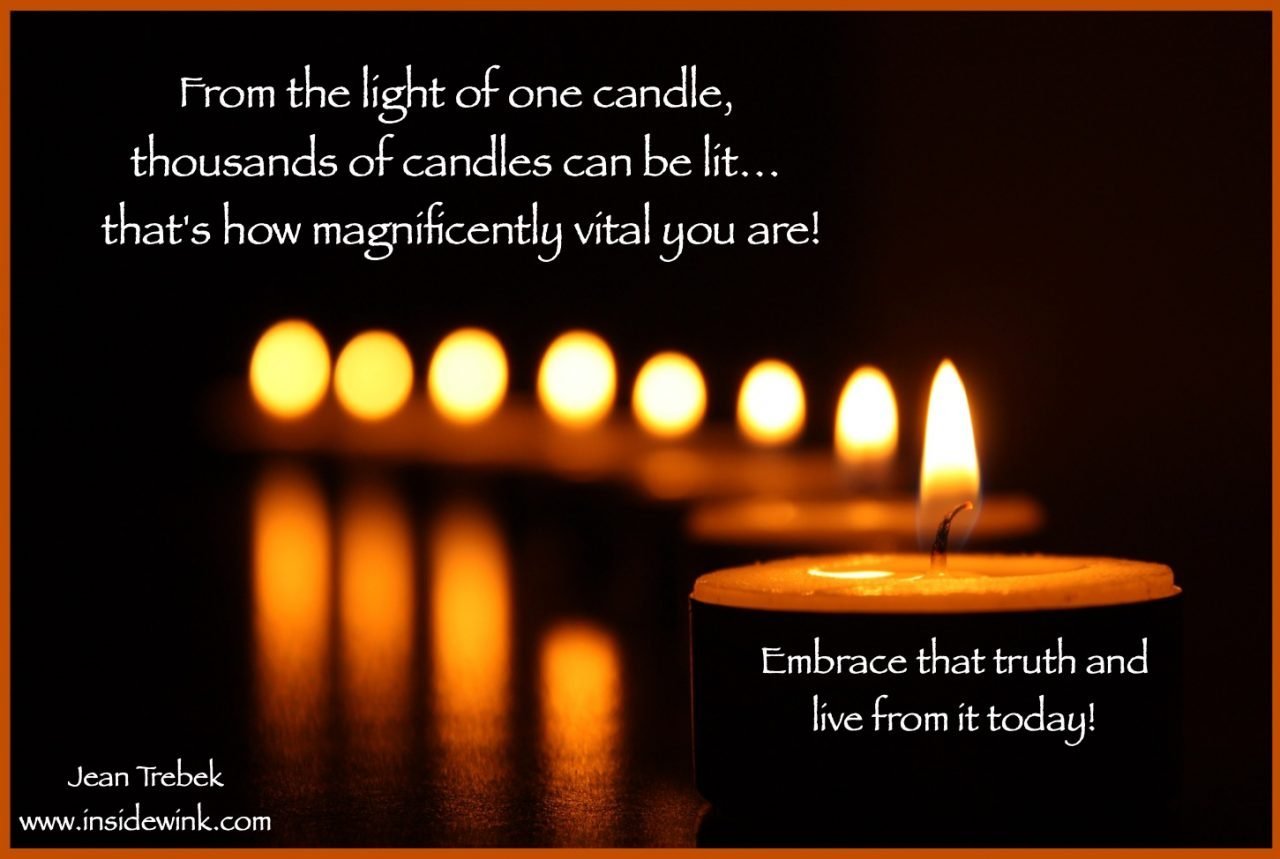 One Candle – Affirmation - insidewink